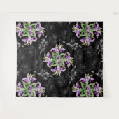 Bloempatroon Monochrome korenbloemen Orchidee Wandkleed (Voorkant (horizontaal))