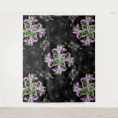 Bloempatroon Monochrome korenbloemen Orchidee Wandkleed (Voorkant)