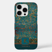 Bloempatroon Monogram iPhone / iPad hoesje (Achterkant)
