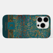 Bloempatroon Monogram iPhone / iPad hoesje (Achterkant (horizontaal))