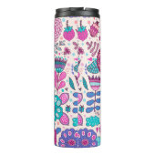  bloempatroon. Naadloze botanische textuur Thermosbeker (Achterkant)