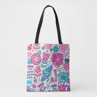  bloempatroon. Naadloze botanische textuur Tote Bag