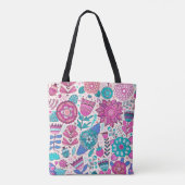 bloempatroon. Naadloze botanische textuur Tote Bag (Achterkant)