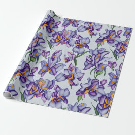 Bloempatroon Orchidee bloemen Cadeaupapier