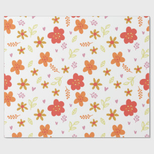 Bloempatroon papier – Cute naadloos bloemontwerp