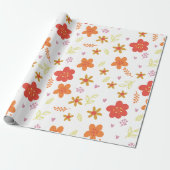 Bloempatroon papier – Cute naadloos bloemontwerp (Uitgerold)