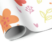Bloempatroon papier – Cute naadloos bloemontwerp (Rol Hoek)