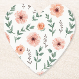 Bloempatroon Papier Onderzetter