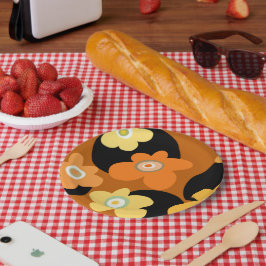 bloempatroon papieren bordje