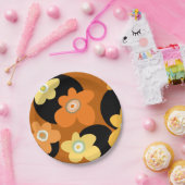 bloempatroon papieren bordje (Feest)