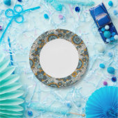  bloempatroon papieren bordje (Feest)