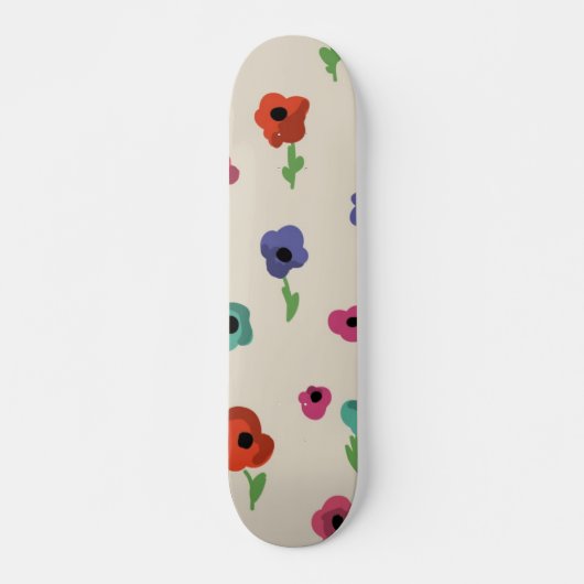 Bloempatroon Persoonlijk Skateboard (Voorkant)