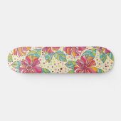 Bloempatroon Persoonlijk Skateboard (Horizontaal)
