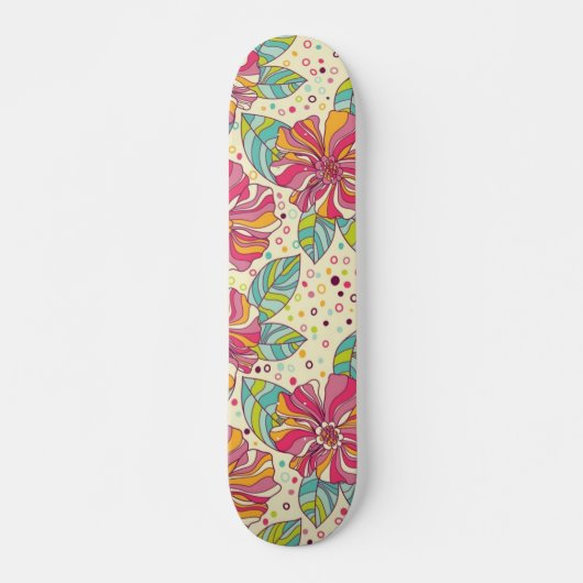 Bloempatroon Persoonlijk Skateboard (Voorkant)