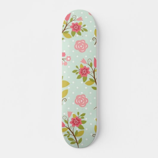 Bloempatroon Persoonlijk Skateboard (Voorkant)