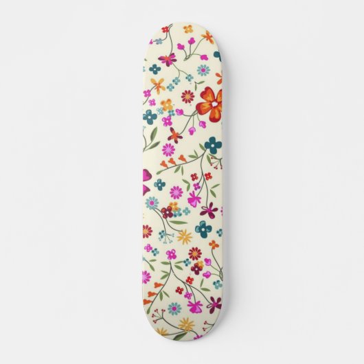 Bloempatroon Persoonlijk Skateboard (Voorkant)