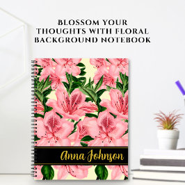 Bloempatroon Persoonlijke Naam Notitieboek