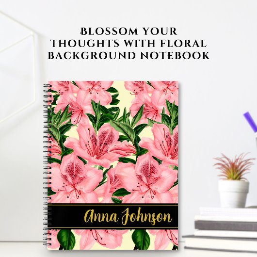 Bloempatroon Persoonlijke Naam Notitieboek