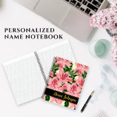 Bloempatroon Persoonlijke Naam Notitieboek