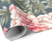 Bloempatroon Pioenbloemen Cadeaupapier (Rol Hoek)