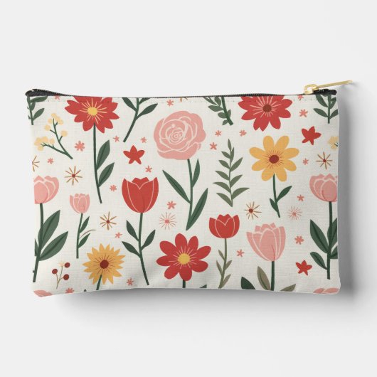 Bloempatroon Print Cut Naaizak Etui (Achterkant)