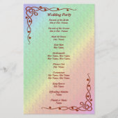 Bloempatroon Regenboog Herfst bruiloft programma (Achterkant)