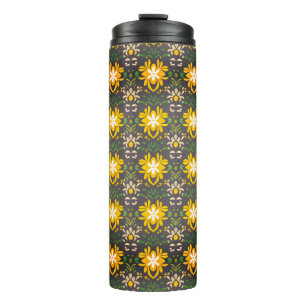 Bloempatroon reizen Thermische tumbler Thermosbeker