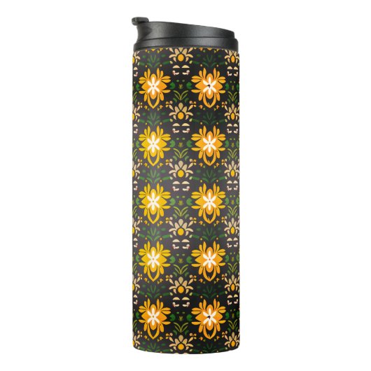Bloempatroon reizen Thermische tumbler Thermosbeker (Geroteerd rechts)