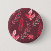 Bloempatroon. Ronde Button 5,7 Cm (Voorkant)