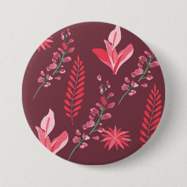 Bloempatroon. Ronde Button 7,6 Cm