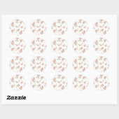 Bloempatroon Ronde Sticker (Vel)