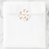 Bloempatroon Ronde Sticker (Tas)