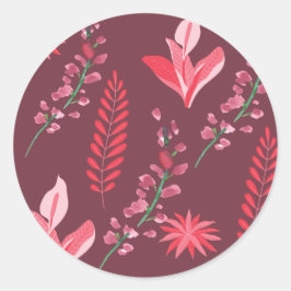 Bloempatroon. Ronde Sticker