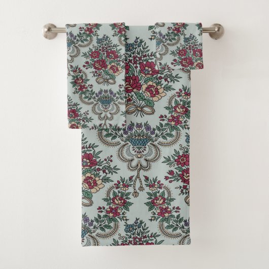 Bloempatroon Rood Groen Geel Blauw Bloemen Bad Handdoek (Insitu)