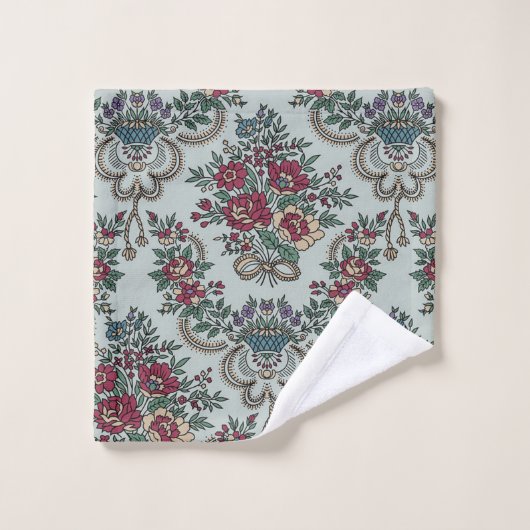 Bloempatroon Rood Groen Geel Blauw Bloemen Bad Handdoek (Wasdoekje)