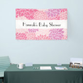 Bloempatroon, roze Dahlia, Baby shower Spandoek (Beurs)