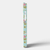 bloempatroon rozen blauw roos Case-Mate iPhone case (Achterkant / Links)