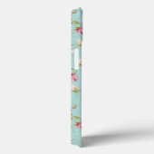 bloempatroon rozen blauw roos Case-Mate iPhone case (Achterkant / Rechts)