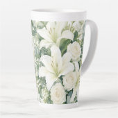 bloempatroon rozen latte mok (Rechterhoek)