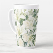 bloempatroon rozen latte mok (Linkerhoek)