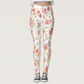 Bloempatroon Snapdragon Bloemen Leggings (Voorkant)