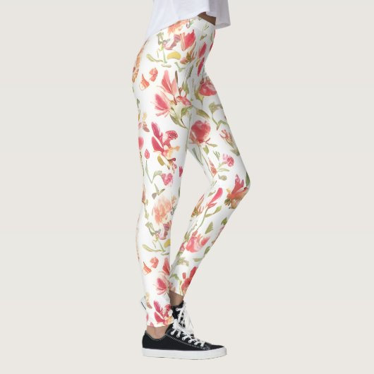 Bloempatroon Snapdragon Bloemen Leggings (Rechts)