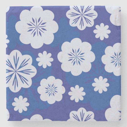 bloempatroon stenen onderzetter (Voorkant)