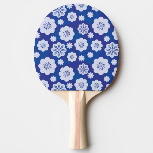 bloempatroon tafeltennisbatje (Voorkant)
