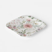 Bloempatroon Tekening Pastel Kleur Papieren Bordje (Gebogen)