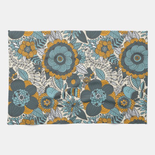 bloempatroon theedoek (Horizontaal)