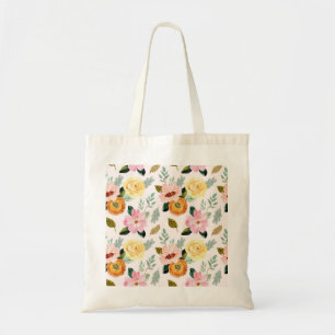 bloempatroon tote bag