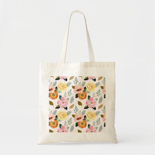 bloempatroon tote bag (Voorkant)