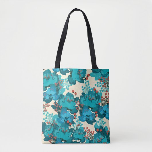 bloempatroon tote bag (Voorkant)