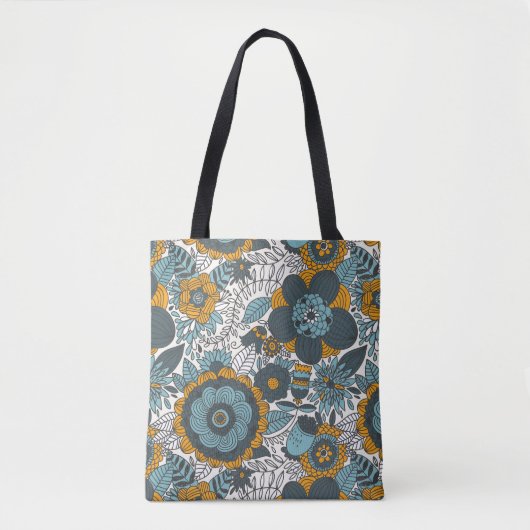  bloempatroon tote bag (Voorkant)